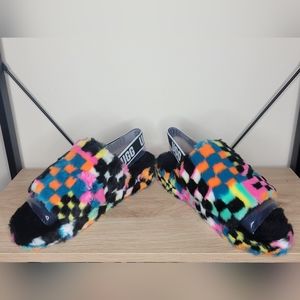 UGG SLIDES . Size 9 . Multi Color